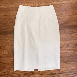 100% genuine leather ecru ivory skirt ruth wagner